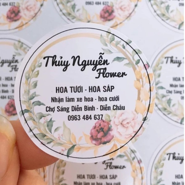 In Hoa Long nhận thiết kế và in mẫu sticker tròn lấy ngay
