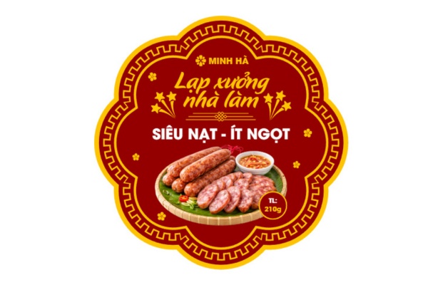 Mẫu tem lạp xưởng đẹp mắt