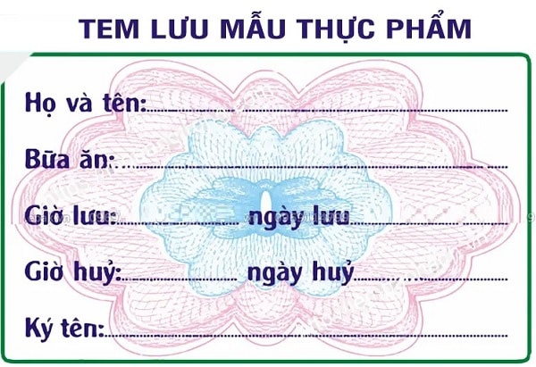 In Hoa Long nhận thiết kế và in ấn mẫu tem lưu mẫu thức ăn lấy ngay