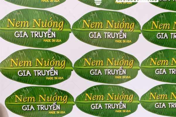 Mẫu tem nhãn nem nướng giá rẻ, chất lượng cao