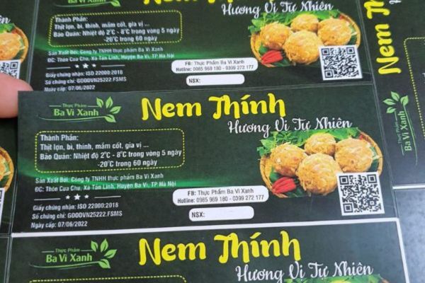 Mẫu tem nhãn nem nướng giá rẻ, chất lượng cao