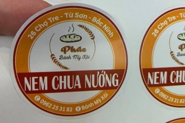 Mẫu tem nhãn nem nướng giá rẻ, chất lượng cao
