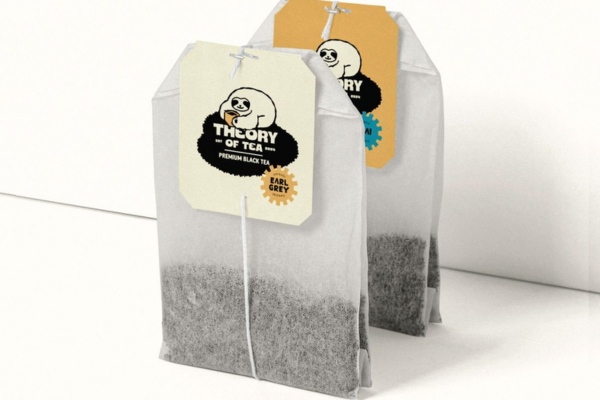 Mẫu tem trà túi lọc hình vuông