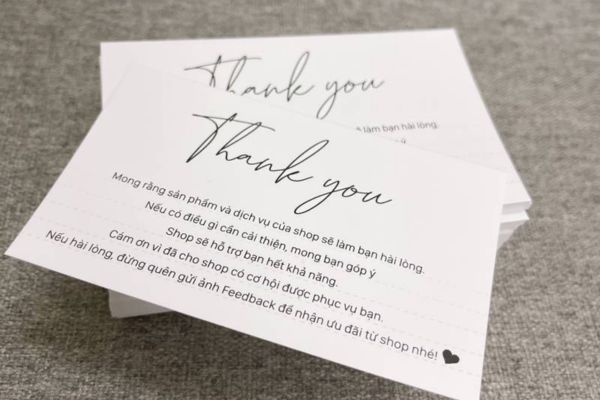 Mẫu thiệp cảm ơn khách hàng đẹp, chất lượng cao