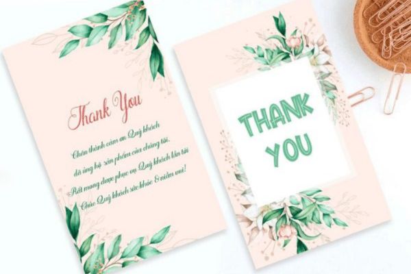 Mẫu thiệp cảm ơn khách hàng đẹp, chất lượng cao