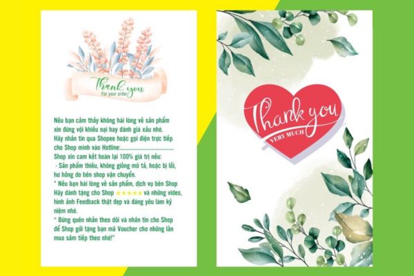 Mẫu thiệp cảm ơn khách hàng đẹp, chất lượng cao