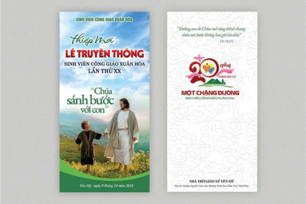 Mẫu thiệp mời Công giáo in ấn chuyên nghiệp