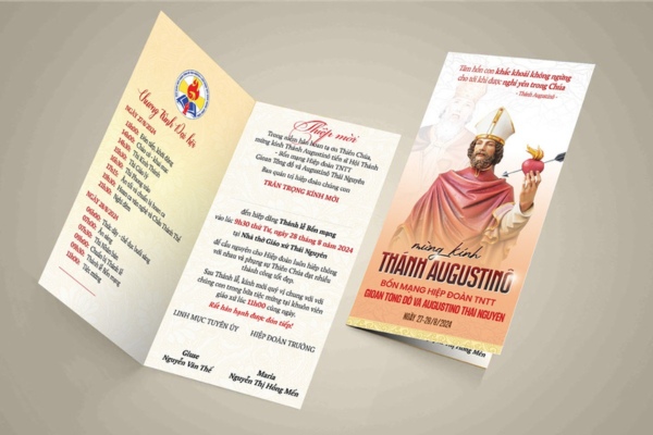 Mẫu thiệp mời Công giáo lễ Bổn mạng