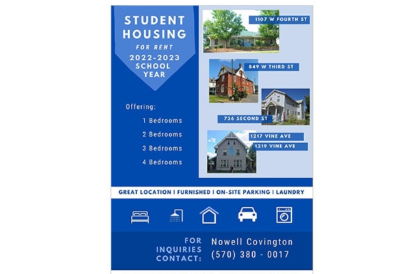 Mẫu tờ rơi cho thuê phòng trọ sinh viên giá rẻ