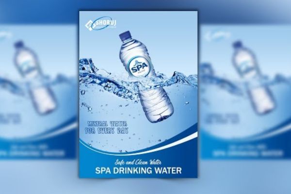 Mẫu tờ rơi nước khoáng giá rẻ, thiết kế theo yêu cầu