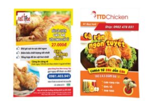 Mẫu tờ rơi quán cơm gà đẹp thu hút khách hàng