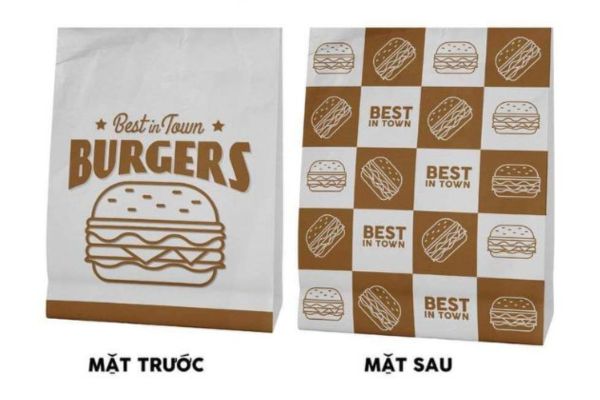 Mẫu túi đựng hamburger giá rẻ, chất lượng cao