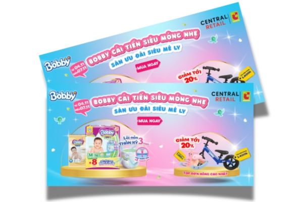 Mẫu voucher mẹ và bé giá rẻ, thiết kế theo yêu cầu