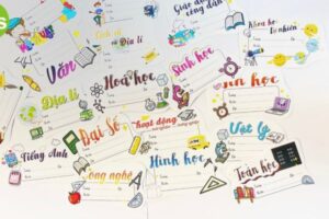 Nhãn tên môn học đẹp, thiết kế theo yêu cầu