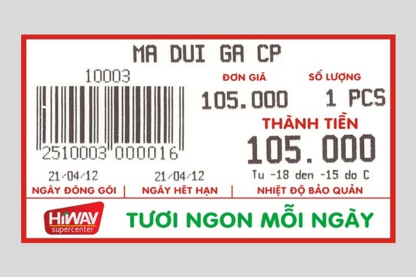 Tem dán giá tiền đẹp xây dựng niềm tin