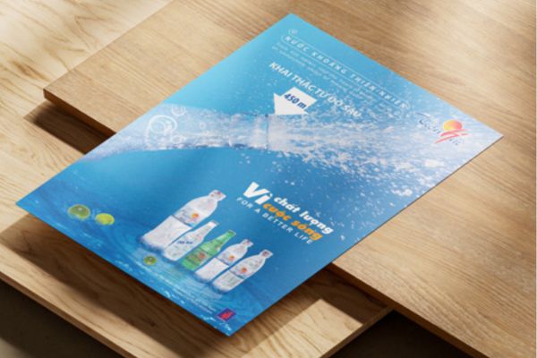 Mẫu tờ rơi nước khoáng giá rẻ, thiết kế theo yêu cầu