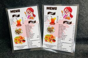 30+ Mẫu menu ép plastic đẹp