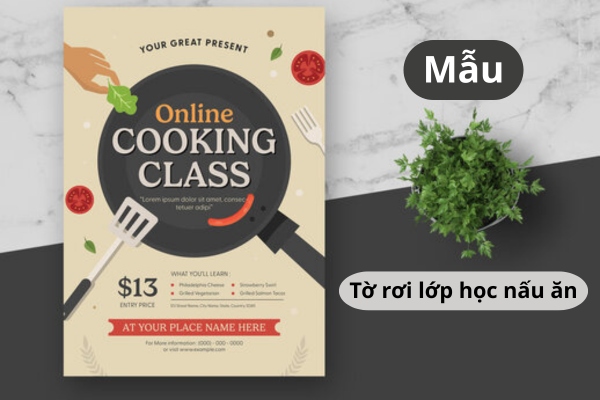 30+ Mẫu tờ rơi lớp học nấu ăn đẹp, kích thích thị giác