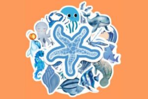 33+ Bộ sticker tông xanh lá, xanh dương, xanh lam đẹp