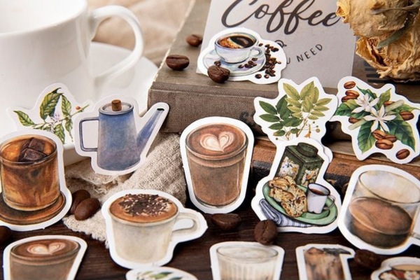 50+ Bộ sticker cà phê đẹp | In tem cà phê chống nước