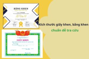 Bảng kích thước giấy khen, bằng khen chuẩn dễ tra cứu