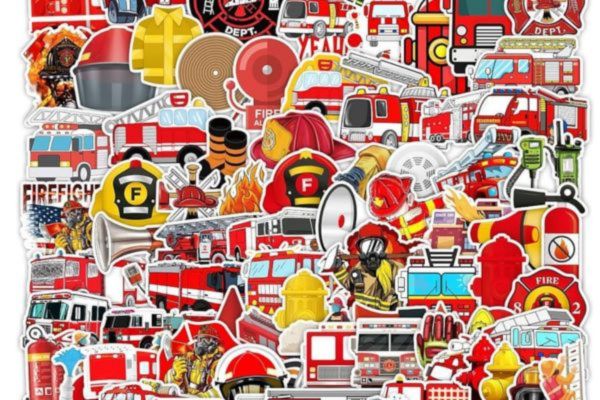 Bộ sticker lính cứu hỏa đẹp, chất lượng cao