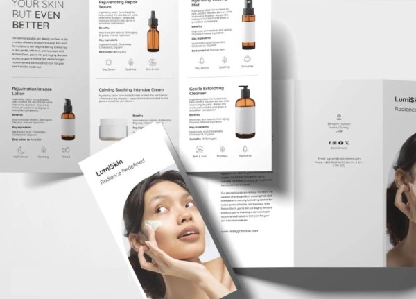 In Hoa Long nhận thiết kế và in ấn mẫu brochure mỹ phẩm chất lượng