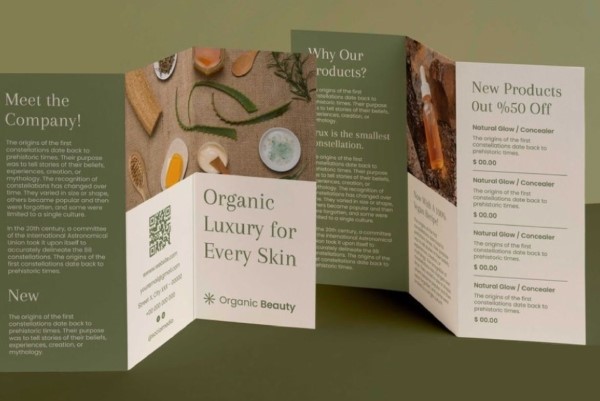 In Hoa Long nhận thiết kế và in ấn mẫu brochure mỹ phẩm sang trọng