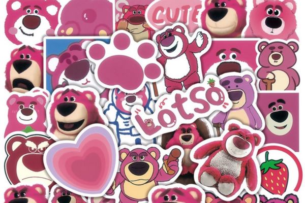 Mẫu sticker gấu dâu đẹp, chất lượng cao