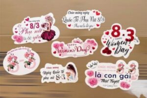 Mẫu sticker ngày 8-3 đẹp, thiết kế theo yêu cầu