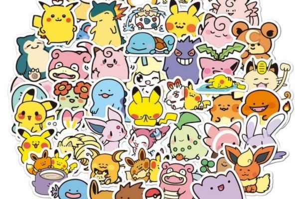 Mẫu sticker pokemon đẹp, thiết kế theo yêu cầu