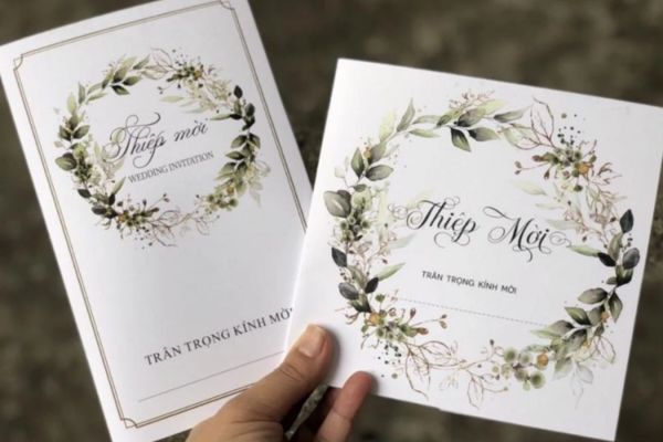 Mẫu thiệp cưới chưa in tên đẹp, chất lượng cao