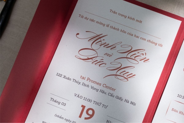 Font chữ thiết kế thiệp cưới mềm mại