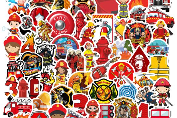 Bộ sticker lính cứu hỏa đẹp, chất lượng cao