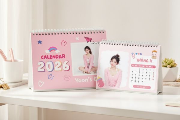 In lịch để bàn thần tượng đẹp, chất lượng cao