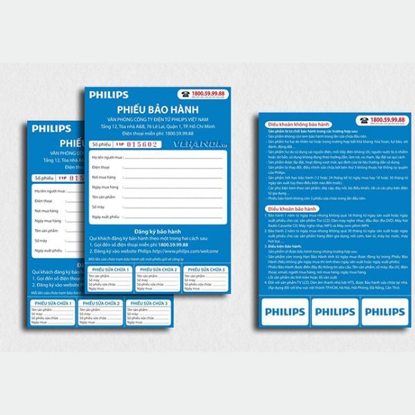 In phiếu bảo hành thiết bị bếp giá rẻ, thiết kế theo yêu cầu