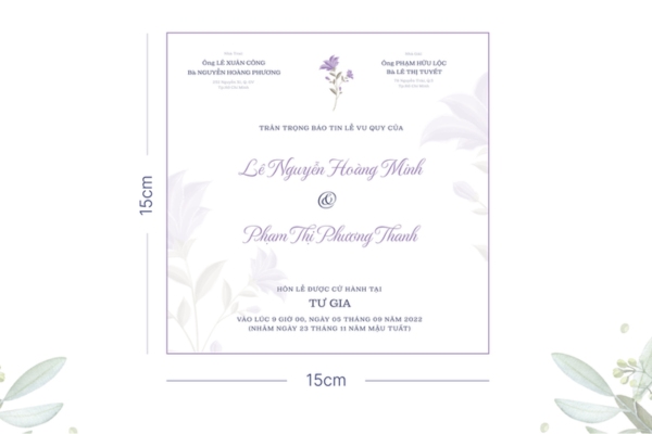 Kích thước thiệp mời chuẩn là bao nhiêu