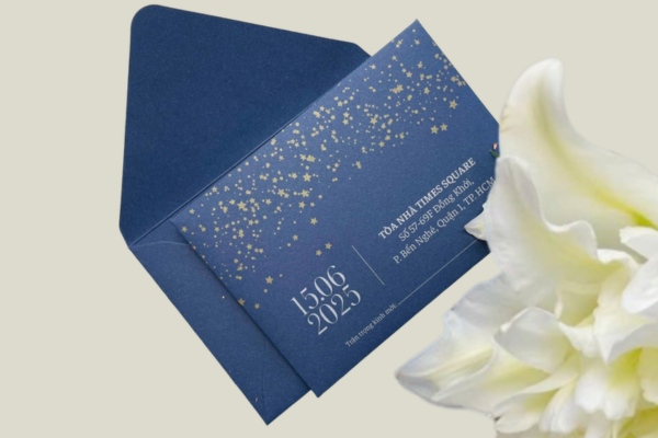 Kích thước thiệp mời và định lượng giấy in