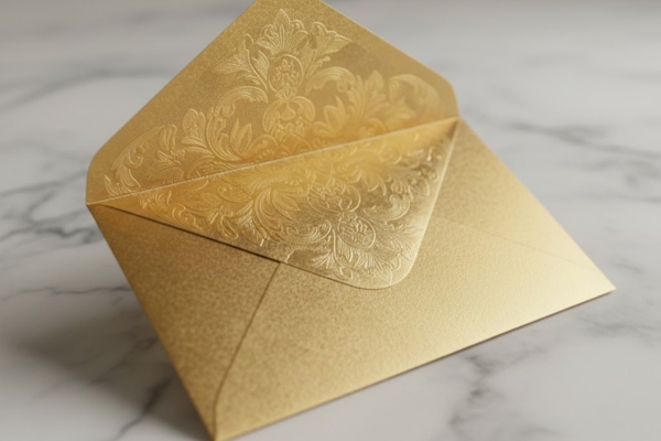 Mẫu bao thư vàng đồng