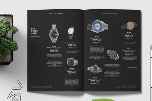Mẫu catalogue đồng hồ đẹp, chất lượng cao