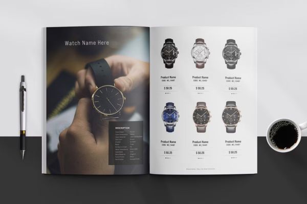 Mẫu catalogue đồng hồ đẹp, chất lượng cao