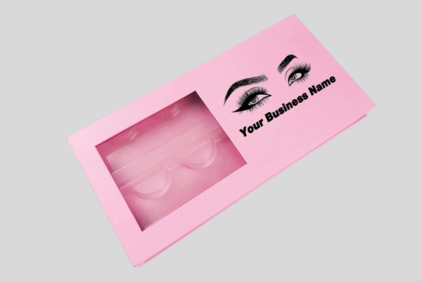 Mẫu hộp giấy đựng lông mi giả có cửa sổ