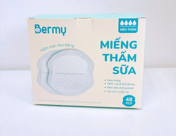 In Hoa Long nhận thiết kế và in ấn mẫu hộp giấy đựng miếng lót thấm sữa hàng bermy