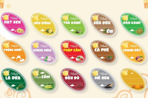 In sticker dán hình elip cho sản phẩm bánh trung thu