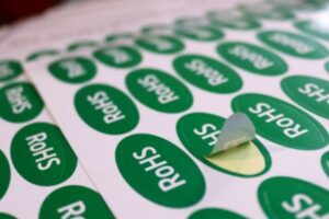 Mẫu in sticker dán hình elip thanh lịch, đa dạng