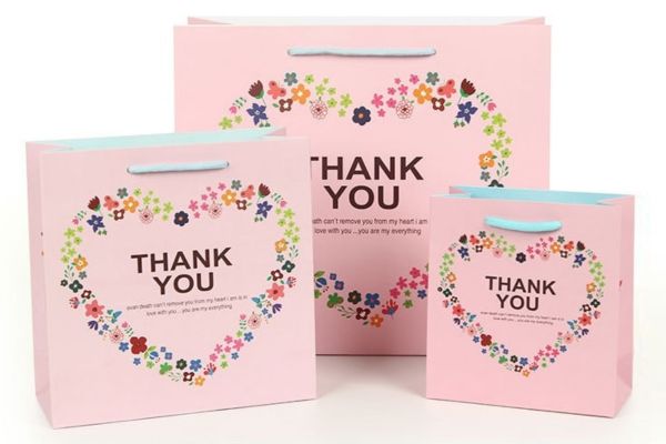 Mẫu túi giấy thank you đẹp, chất lượng cao