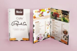 Mẫu menu đóng cuốn lò xo đẹp, chất lượng