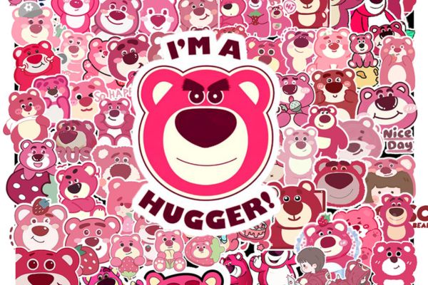 Mẫu sticker gấu dâu đẹp, chất lượng cao