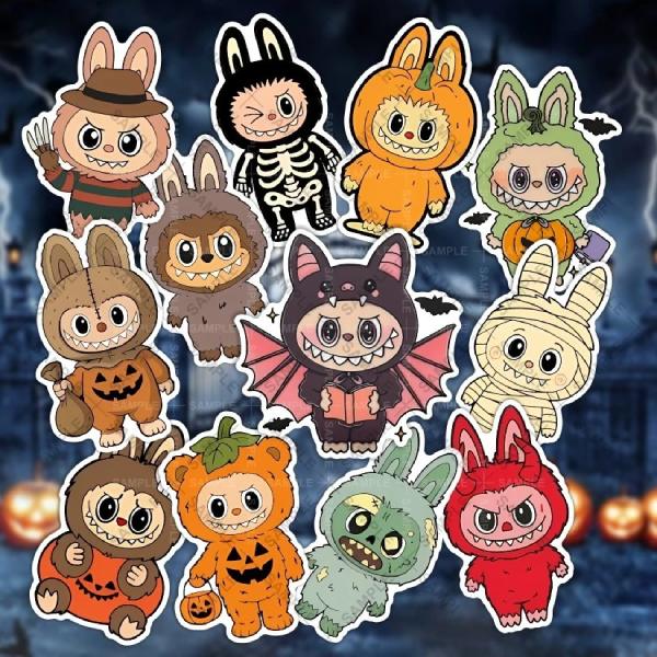 In Hoa Long nhận thiết kế và in ấn mẫu sticker halloween hình labubu