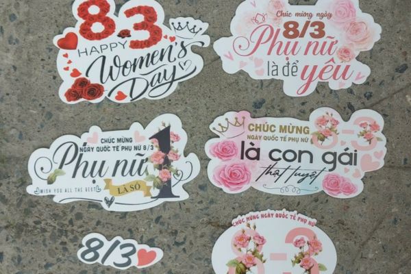 Mẫu sticker ngày 8-3 đẹp, thiết kế theo yêu cầu